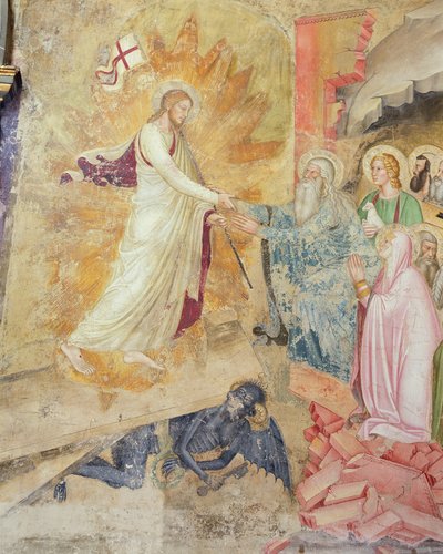 (dettaglio) La discesa dalla croce, Capellone degli Spagnoli, 1365-67 da Andrea di Bonaiuto